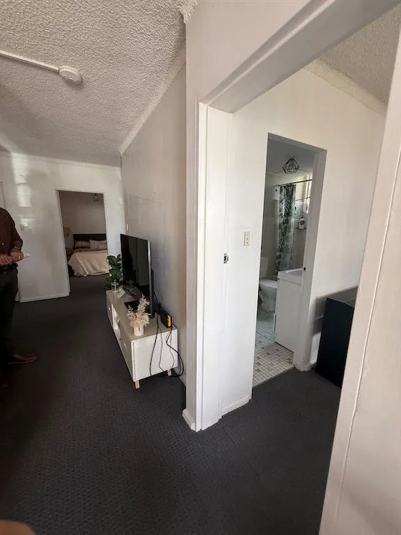Hallway inside the Lilyfield strata apartment during structural assessment